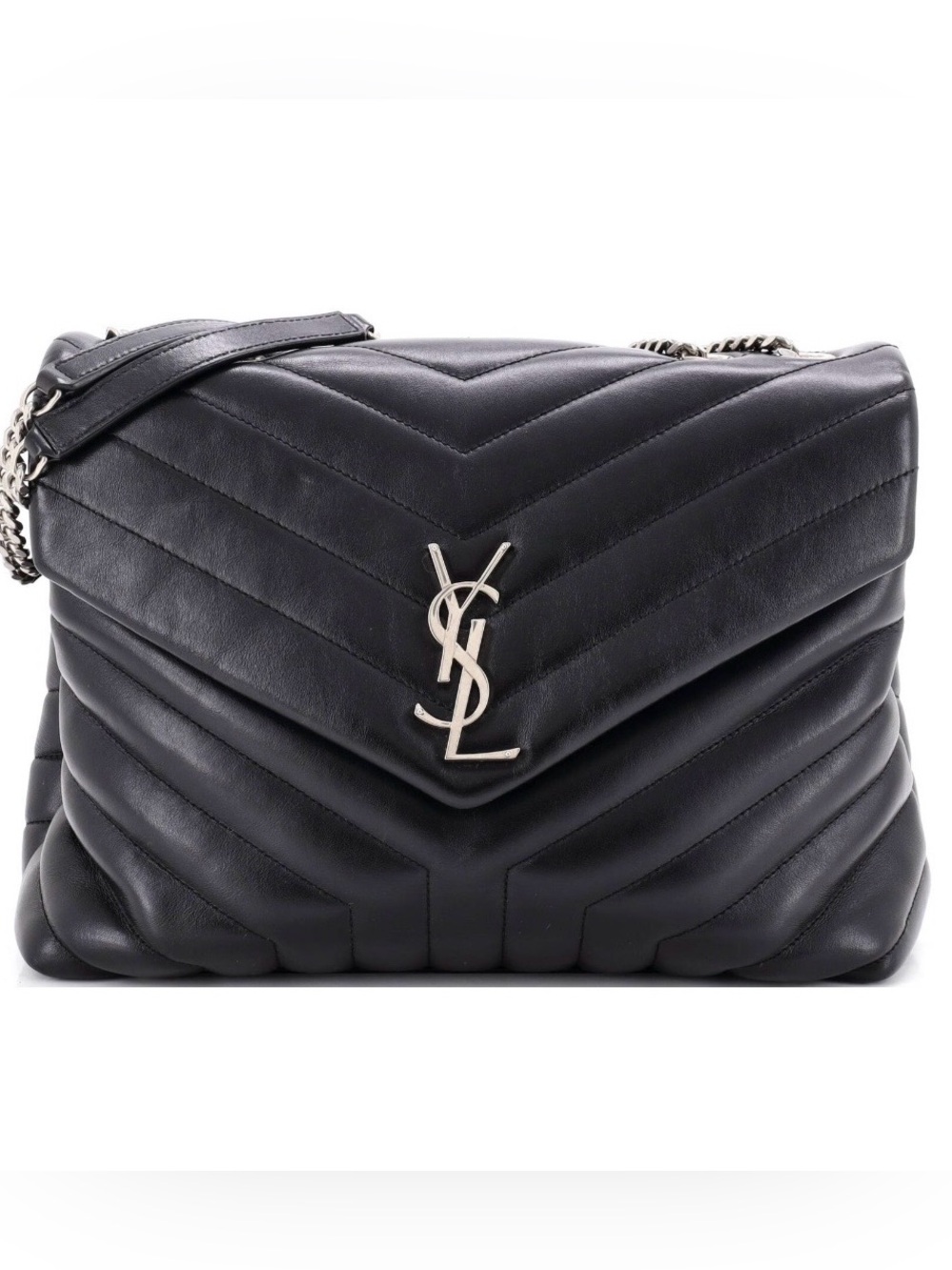 Saint Laurent Black Loulou Quilted Leather Shoulder Bag